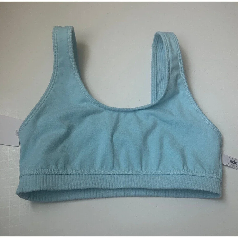 Auden Ribbed Bralette Cotton Blend Size XS